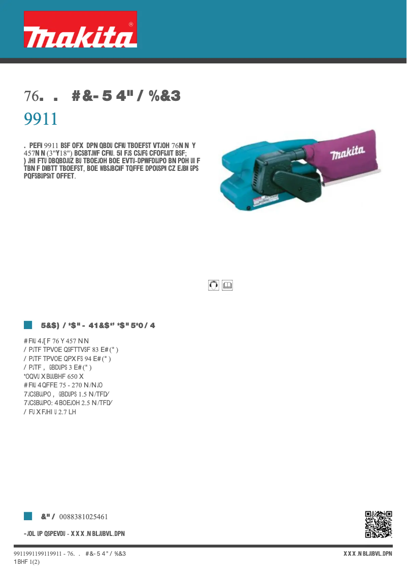 Image de la première page du manuel de l'appareil 9911