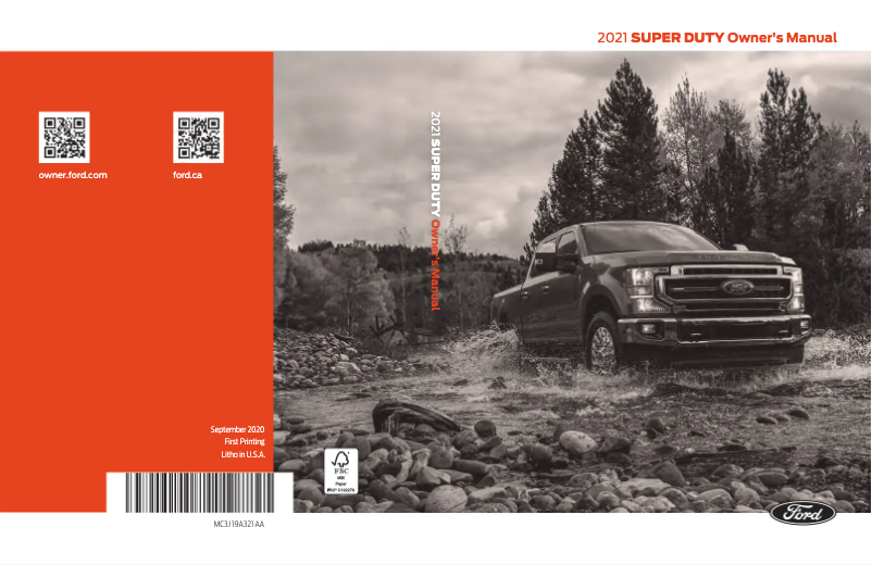 Page n°1 - Manuel utilisateur Ford F-600 (2021)