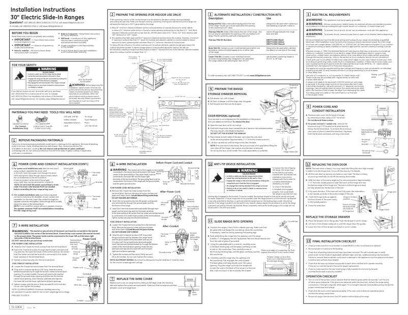 Page 1 de la notice Guide d'installation GE Profile PS905SPSS