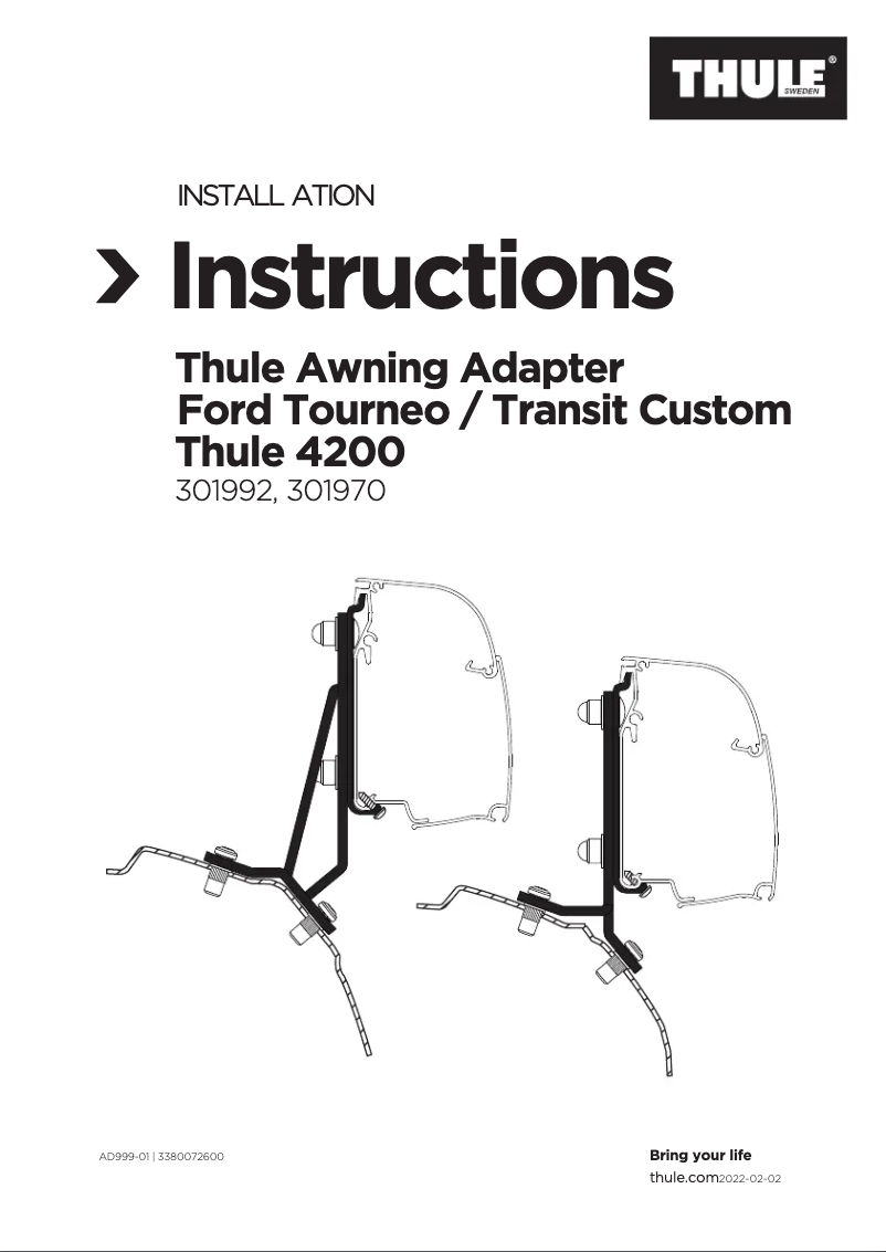 Page n°1 - Manuel utilisateur Thule Adapter 301970