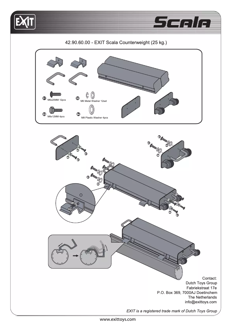 Image de la première page du manuel de l'appareil Scala Counterweight