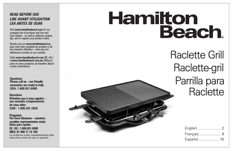 Page 1 de la notice Manuel utilisateur Hamilton Beach 31612-MX