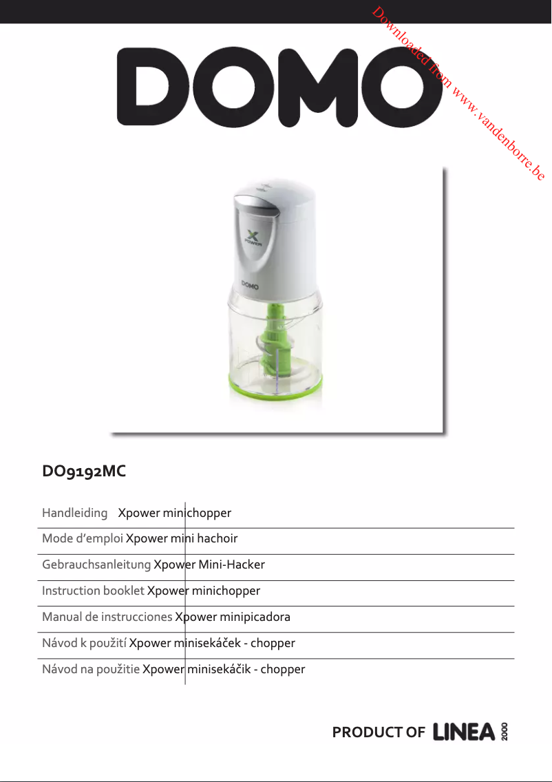 Image de la première page du manuel de l'appareil DO9192MC