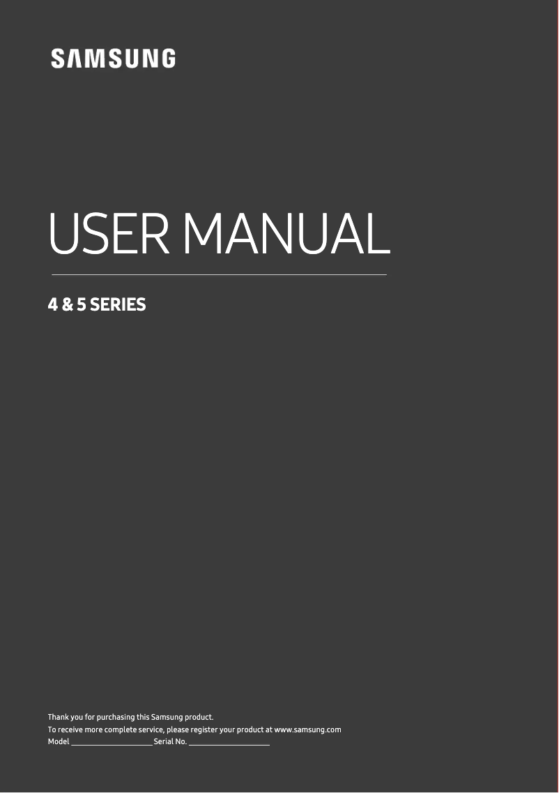 Page 1 de la notice Manuel utilisateur Samsung UE32N4005AW