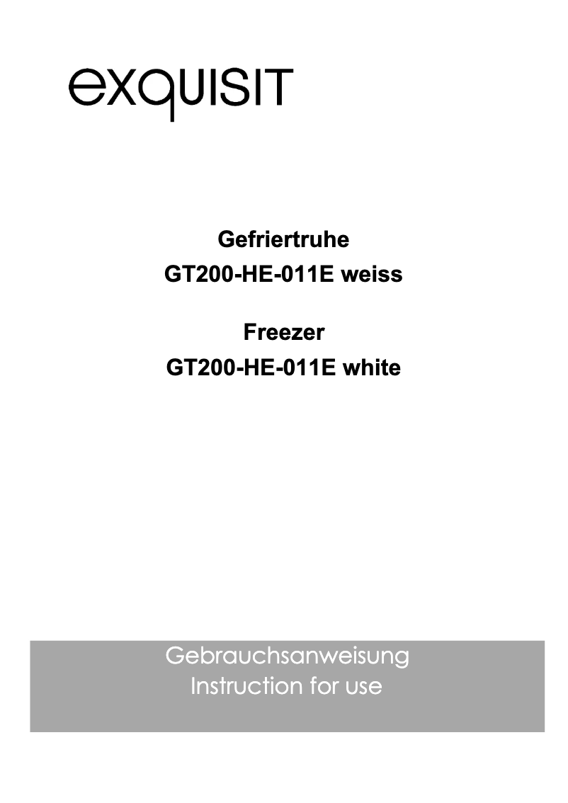 Page 1 de la notice Manuel utilisateur Exquisit GT200-HE-010E