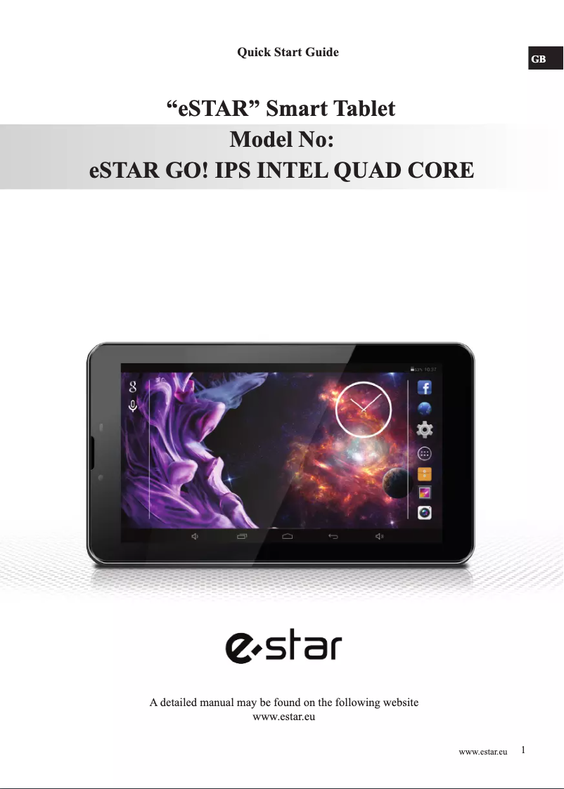 Page n°1 - Manuel utilisateur eSTAR Go