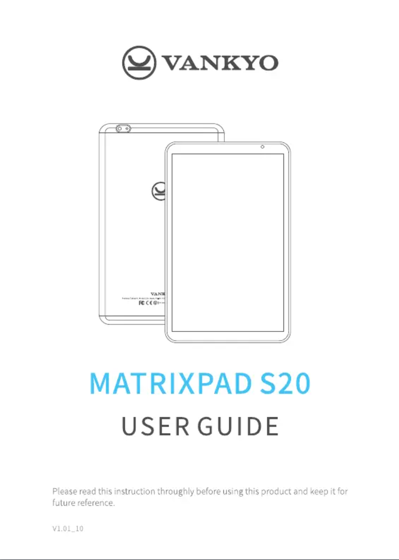 Page n°1 - Manuel utilisateur Vankyo MatrixPad S20
