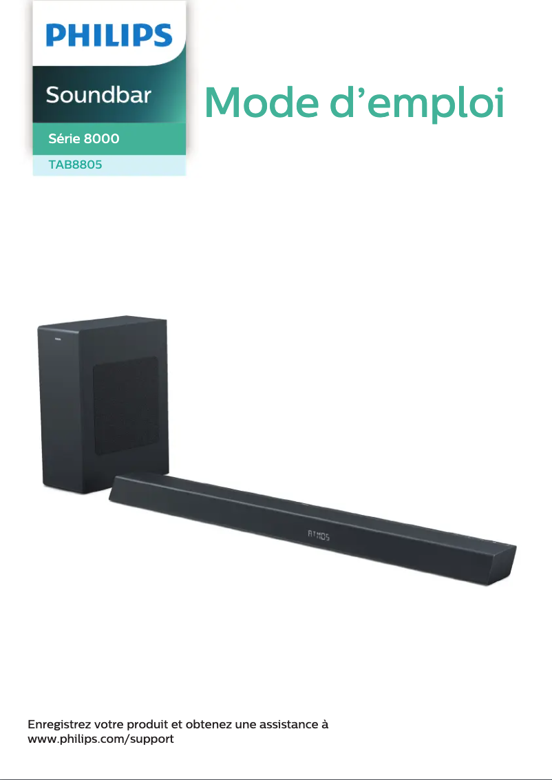 Page 1 de la notice Manuel utilisateur Philips TAB8805