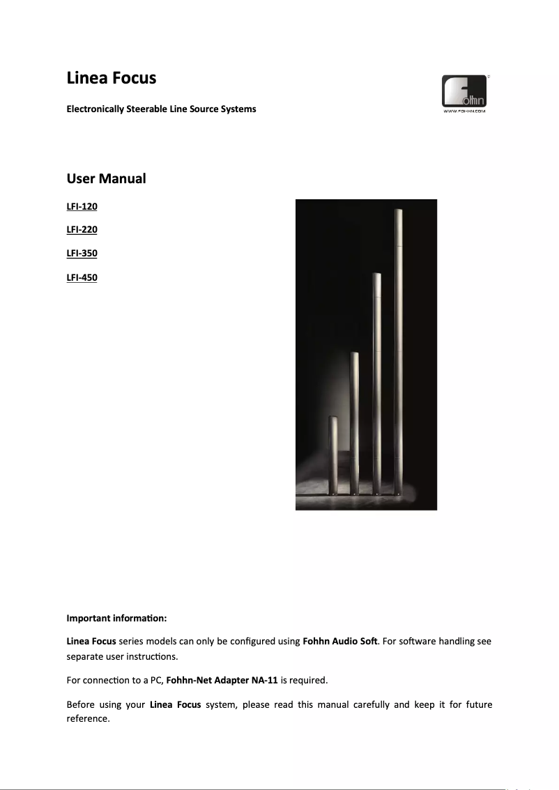Page n°1 - Manuel utilisateur Atlas ALS-LFI220