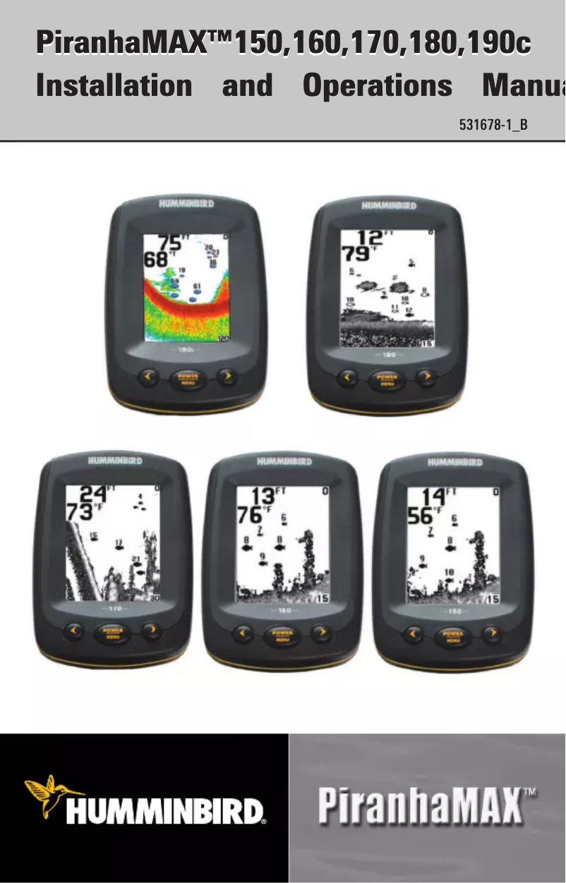 Image de la première page du manuel de l'appareil PiranhaMax 180