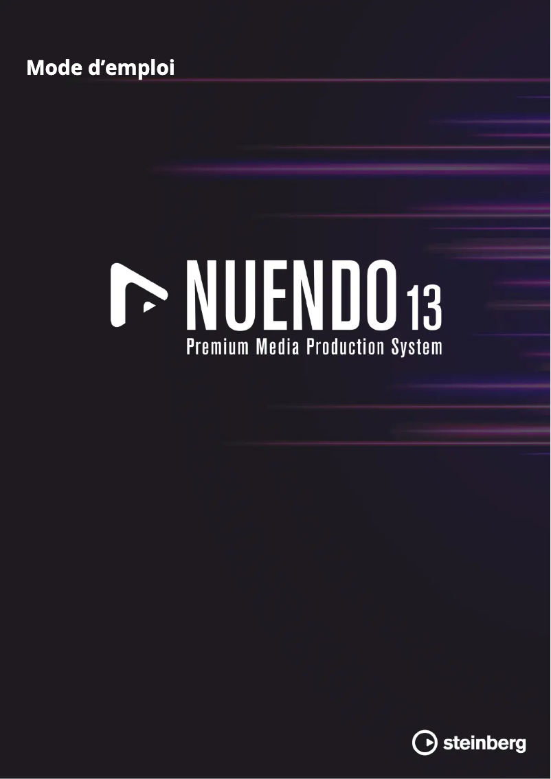 Page n°1 - Manuel utilisateur Steinberg Nuendo 13
