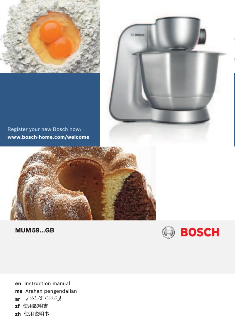 Page n°1 - Manuel utilisateur Bosch MUM59340GB