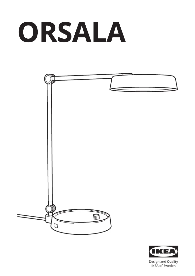 Page 1 de la notice Manuel utilisateur Ikea ORSALA 504.829.06