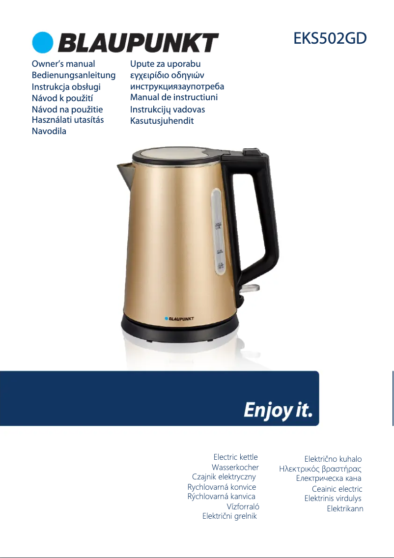 Page n°1 - Manuel utilisateur Blaupunkt EKS502GD