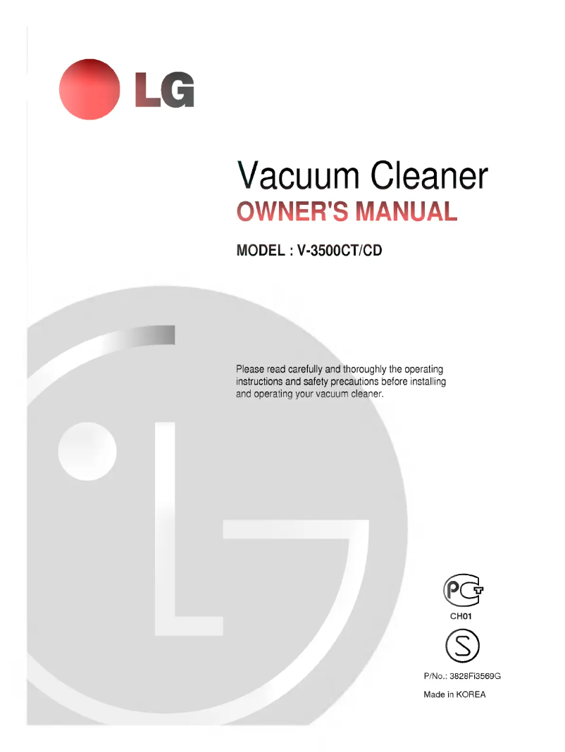 Página 1 del manual Manual de usuario LG V-3500CT