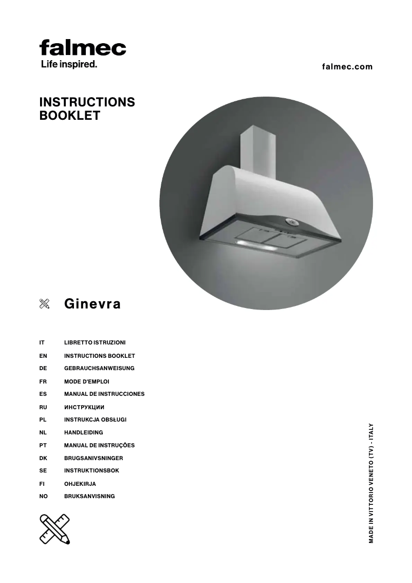 Page 1 de la notice Manuel utilisateur Falmec Ginevra Boston