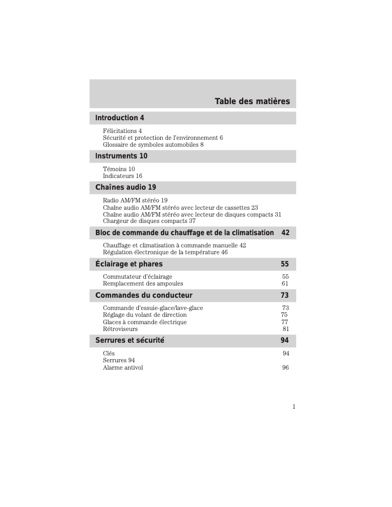 Image de la première page du manuel de l'appareil Taurus (2002)