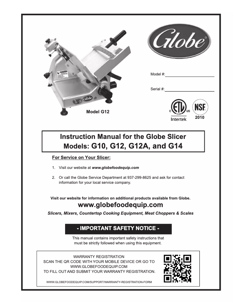 Image de la première page du manuel de l'appareil G10