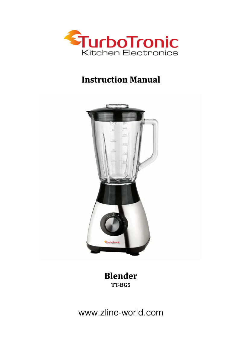 Page 1 de la notice Manuel utilisateur TurboTronic TT-BG5