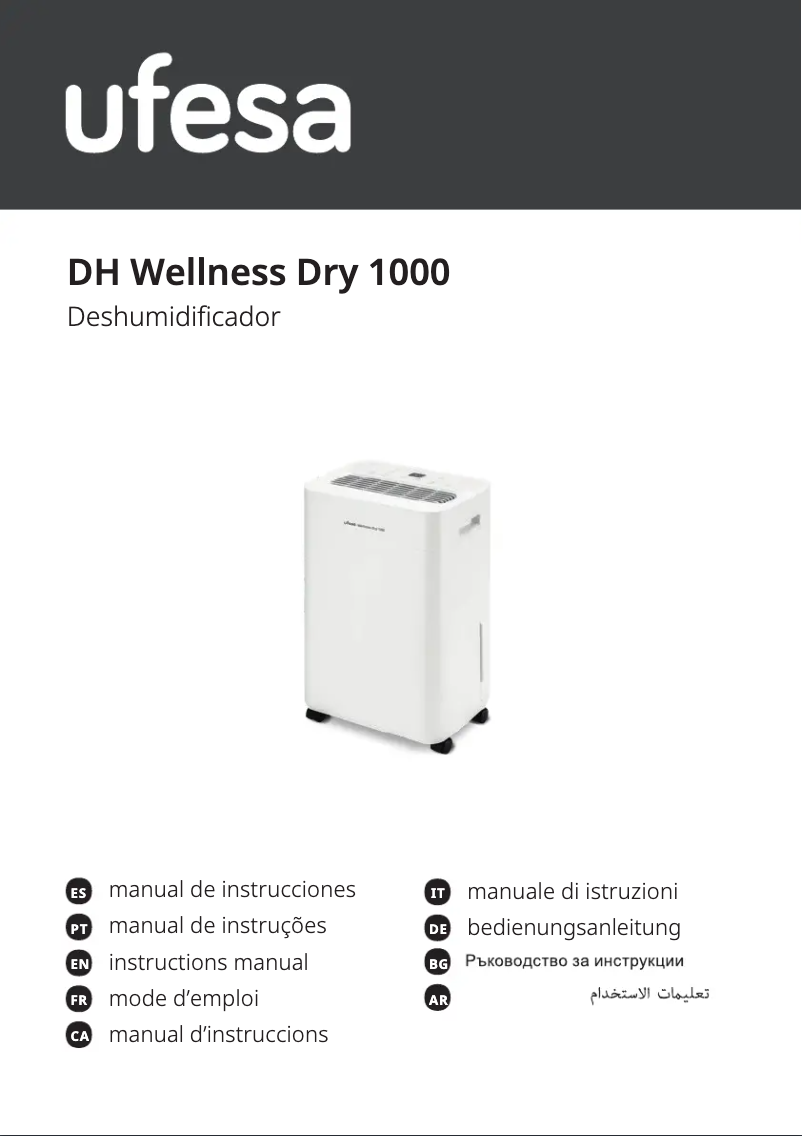Image de la première page du manuel de l'appareil Wellness Dry 1000