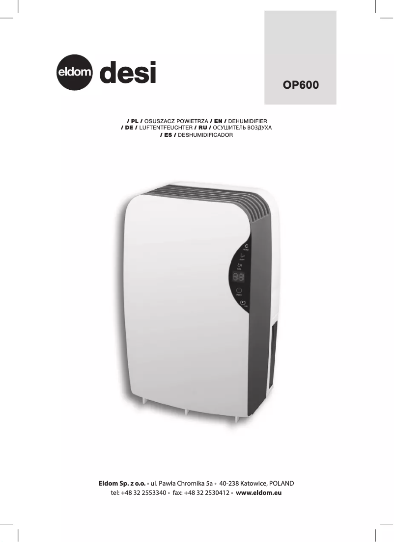 Page 1 de la notice Manuel utilisateur Eldom Desi OP600