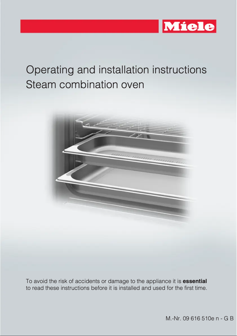 Page n°1 - Manuel utilisateur Miele DGC 6500