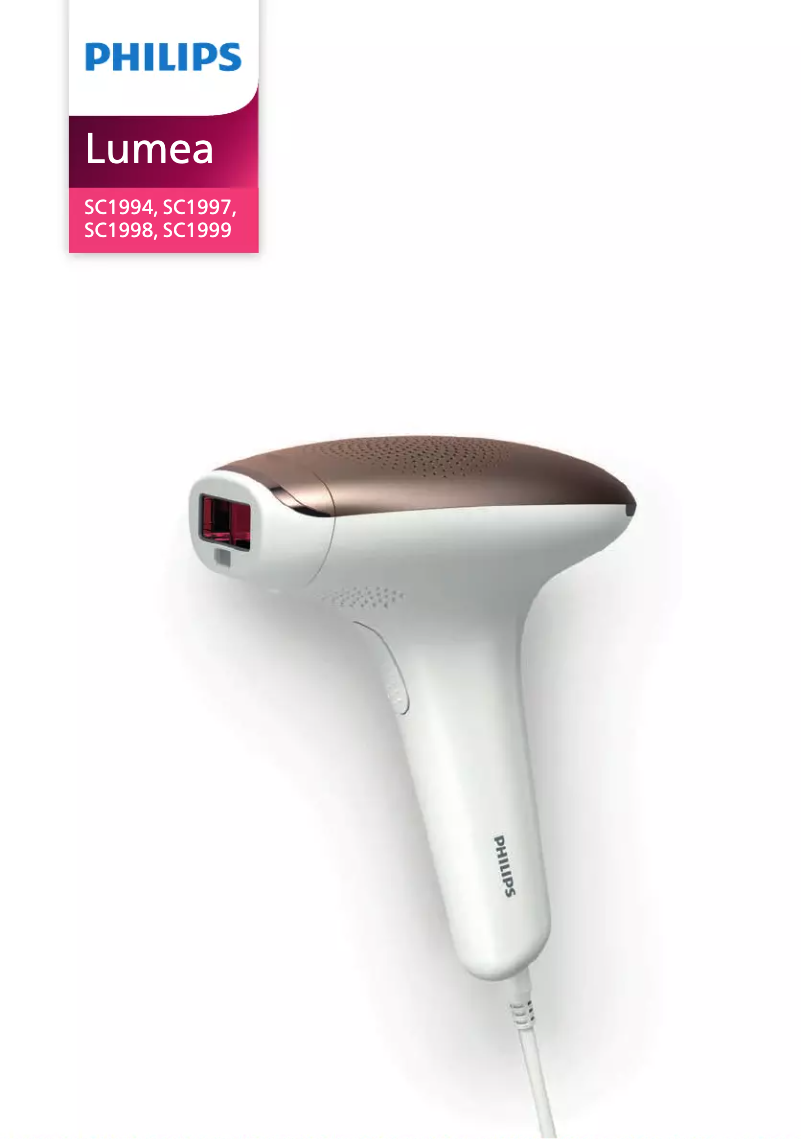 Page 1 de la notice Manuel utilisateur Philips Lumea Advanced BRI920