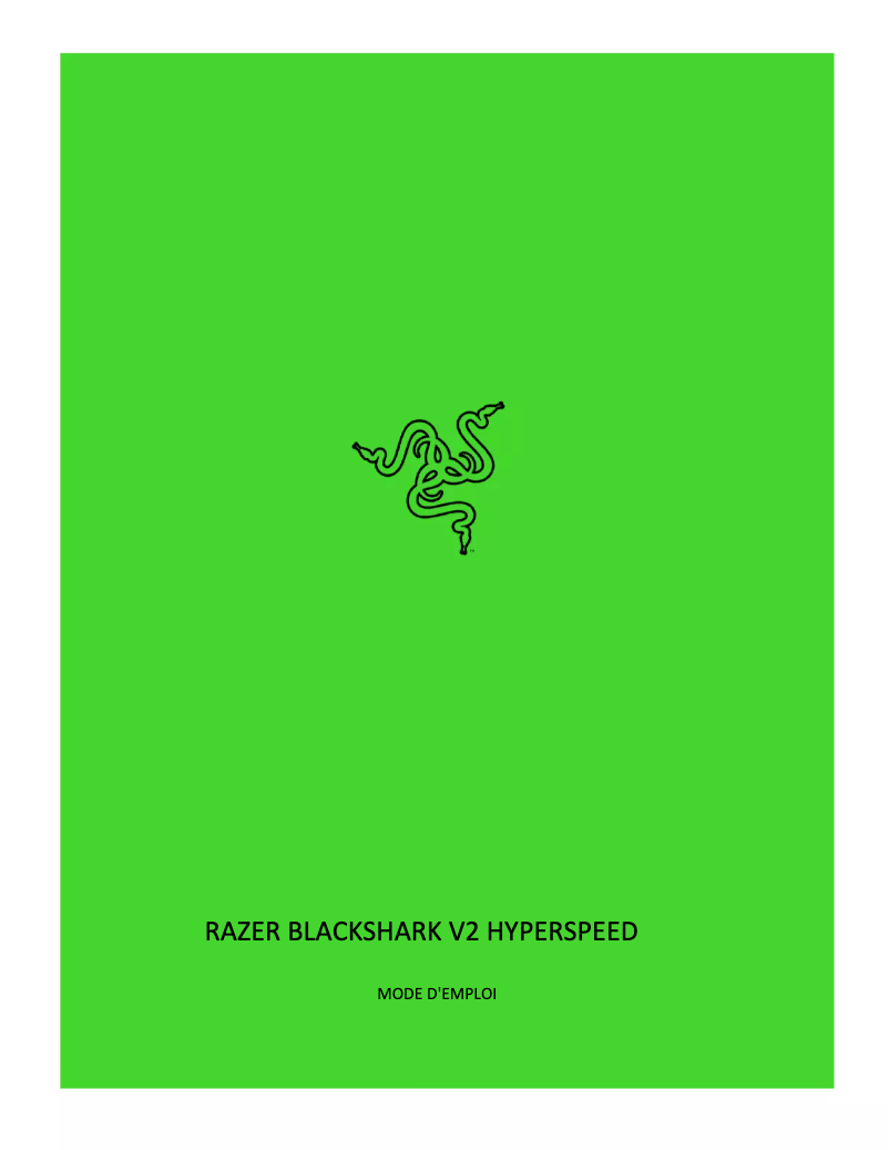 Página 1 del manual Manual de usuario Razer BlackShark V2 HyperSpeed