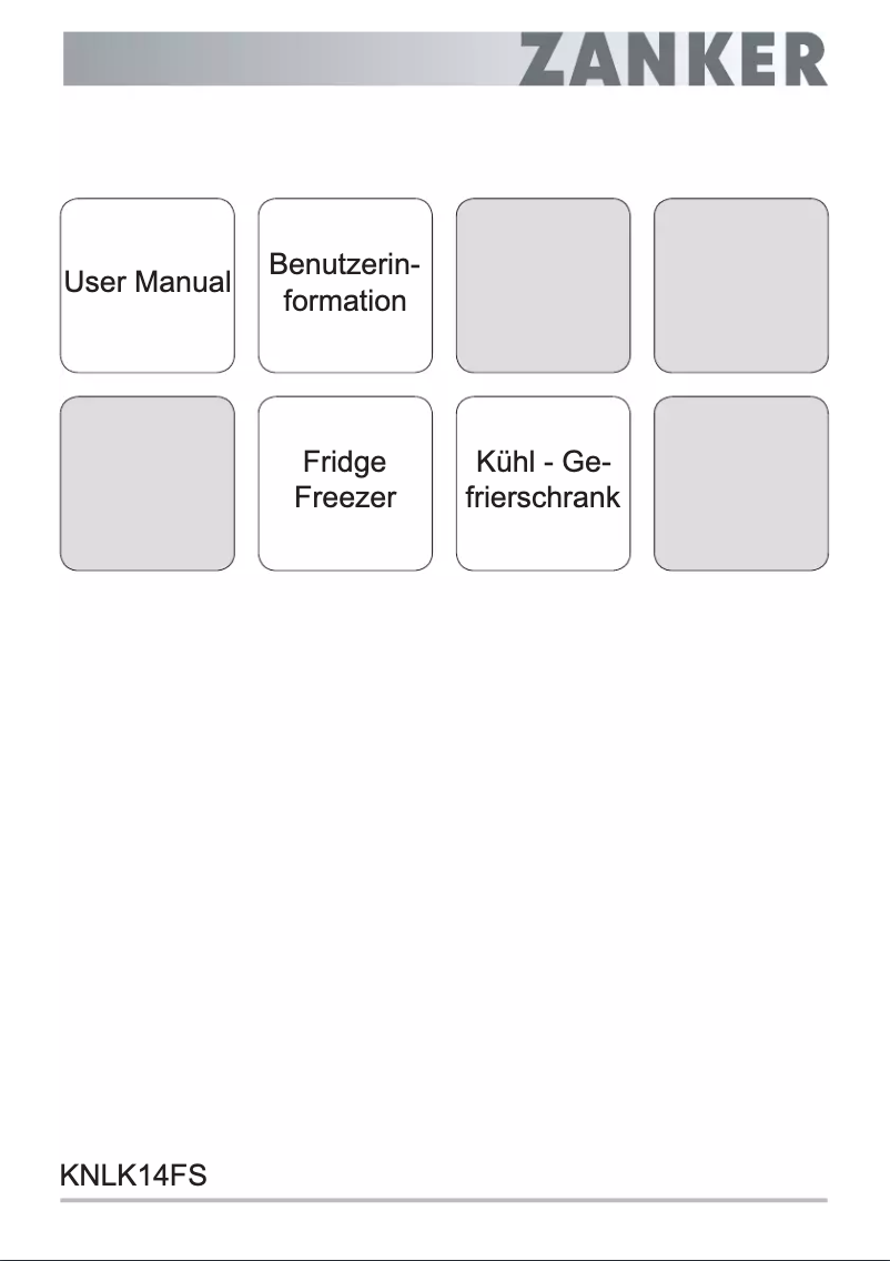 Image de la première page du manuel de l'appareil KNLK14FS