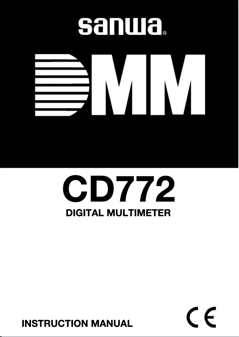 Page n°1 - Manuel utilisateur Sanwa CD772