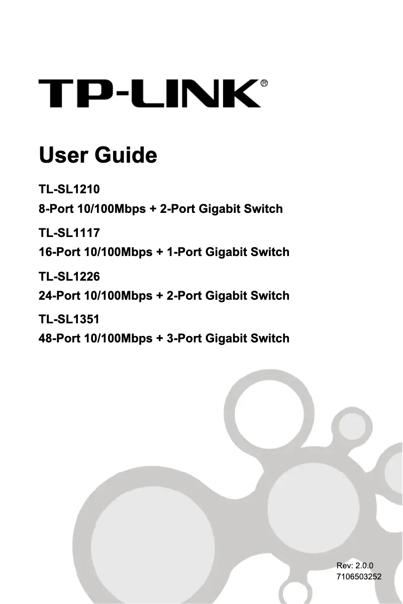 Page n°1 - Manuel utilisateur TP-Link JetStream TL-SL1117
