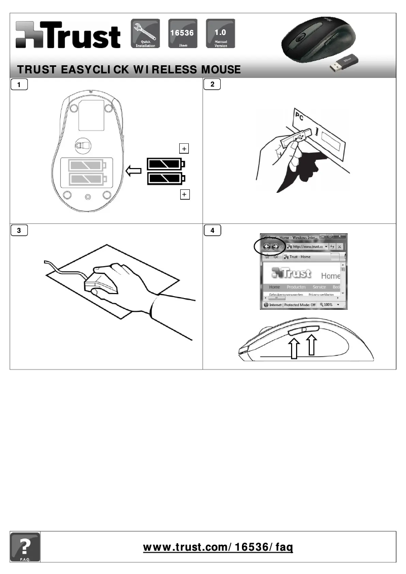 Image de la première page du manuel de l'appareil EasyClick Wireless Mouse 16536