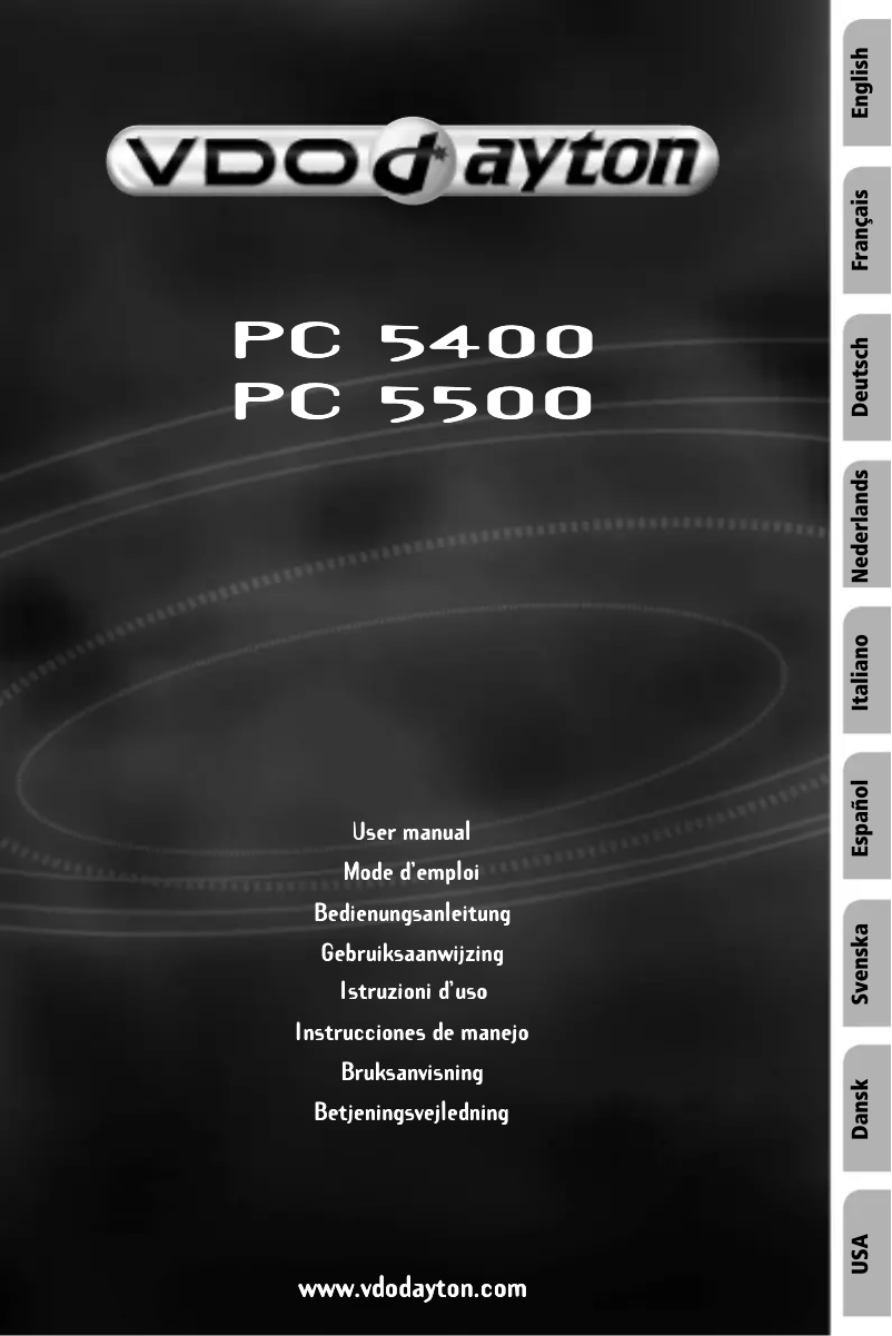 Page 1 de la notice Manuel utilisateur VDO Dayton PC 5500