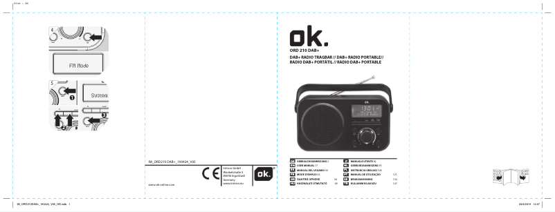 Page n°1 - Manuel utilisateur OK ORD 210 DAB+