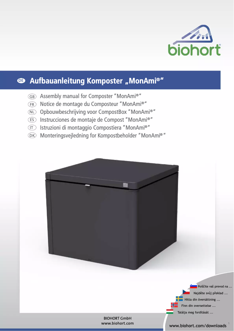 Página 1 del manual Manual de usuario Biohort Monami