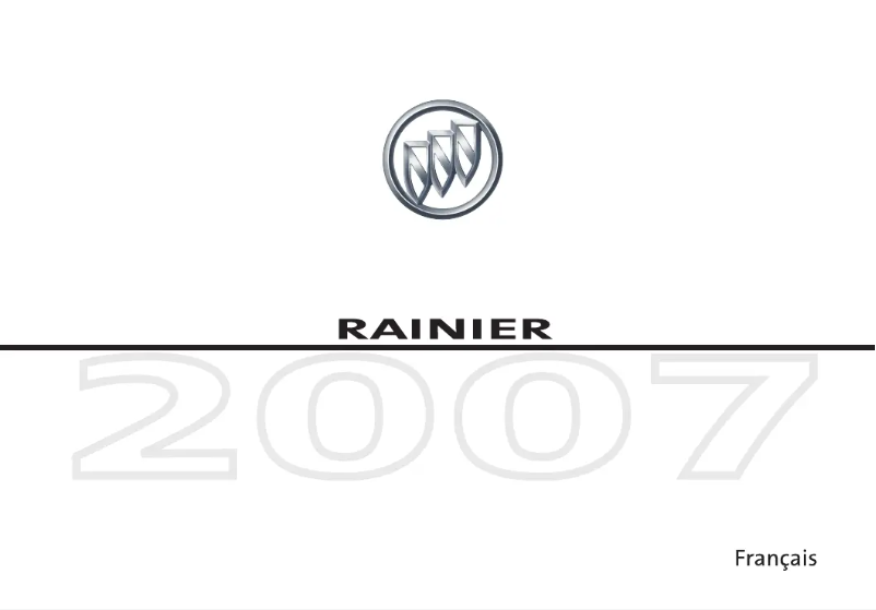 Page 1 de la notice Manuel utilisateur Buick Rainier (2007)