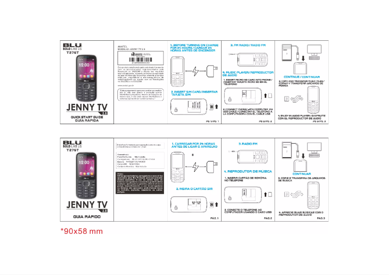 Page n°1 - Manuel utilisateur BLU Janet TV 2.8
