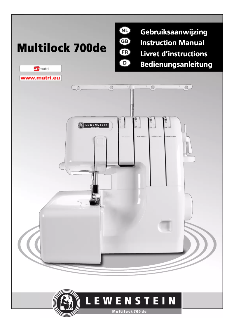 Page 1 de la notice Manuel utilisateur Lewenstein Multilock 700de