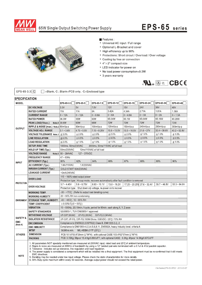 Image de la première page du manuel de l'appareil EPS-65-15