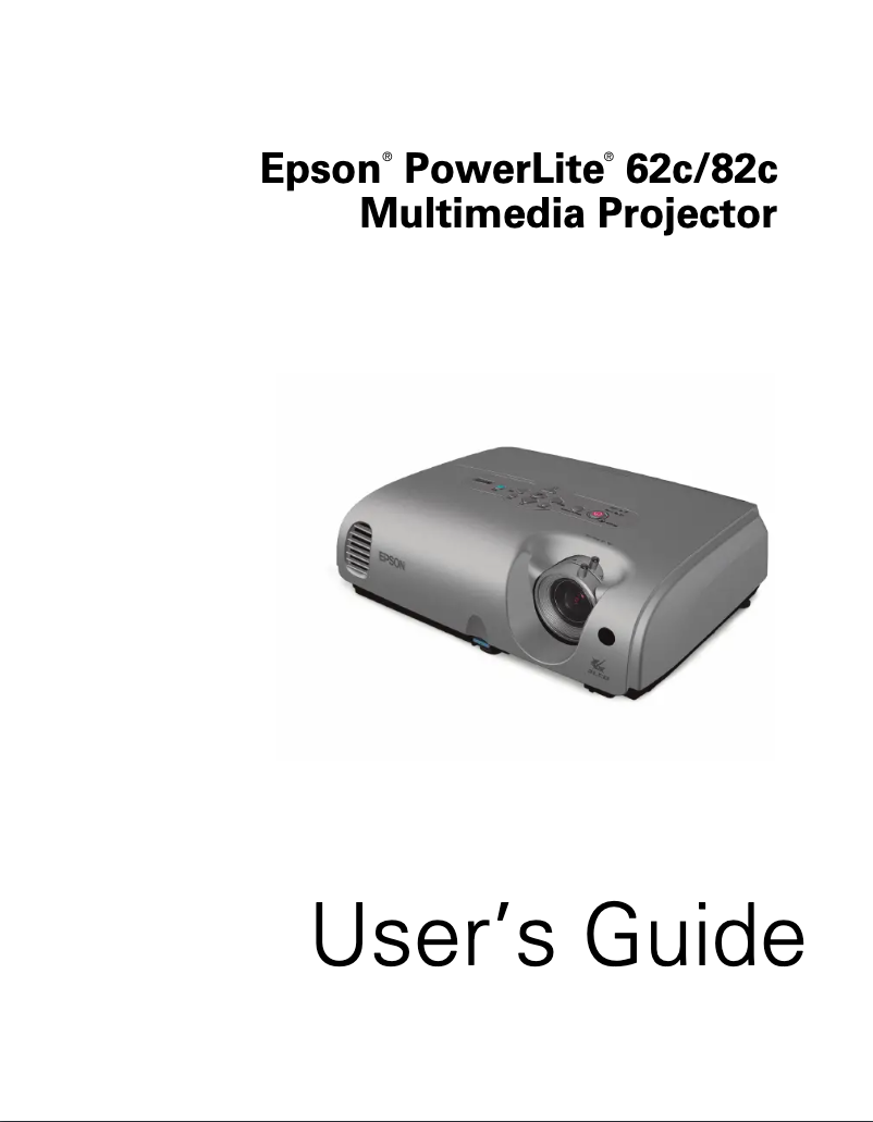 Imagen de la primera página del manual del dispositivo PowerLite 62c