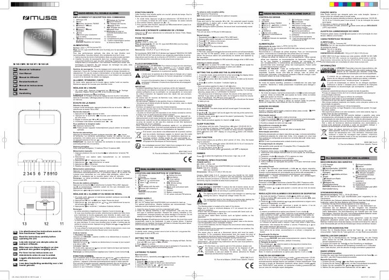 Image de la première page du manuel de l'appareil M-165 LD