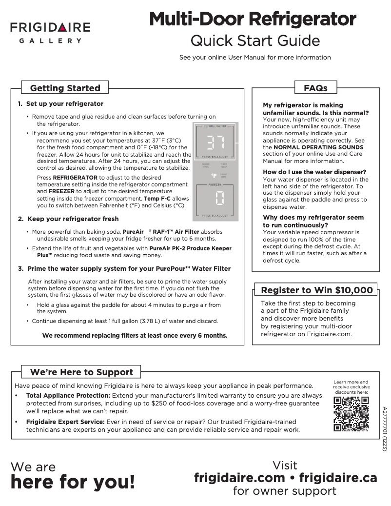 Image de la première page du manuel de l'appareil GRFN2023AF