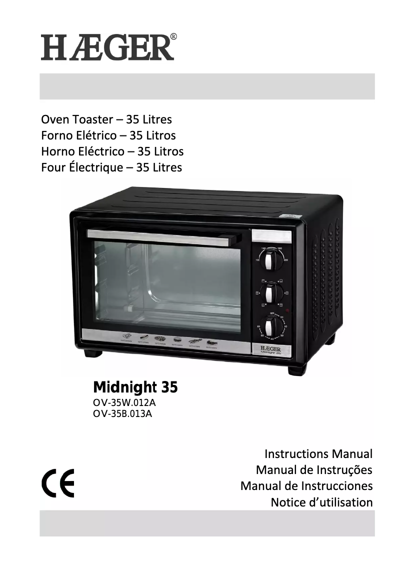 Page 1 de la notice Manuel utilisateur Haeger Midnight 35 OV-35W.012A
