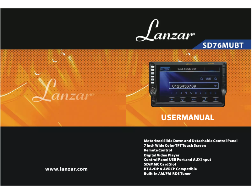 Image de la première page du manuel de l'appareil SD76MUBT