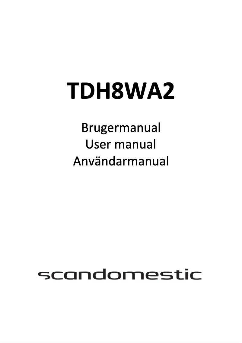 Image de la première page du manuel de l'appareil TDH8WA2