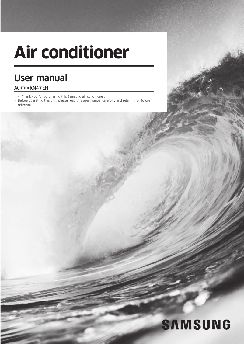 Page n°1 - Manuel utilisateur Samsung AC140KN4PEH