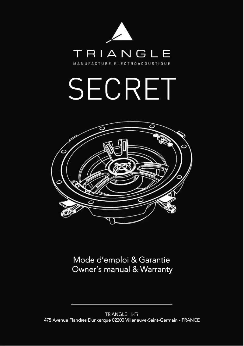 Page 1 de la notice Manuel utilisateur Triangle Secret ICT7