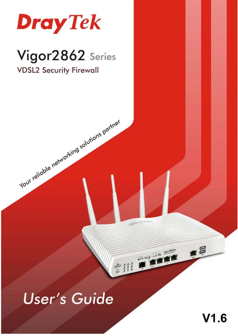 Page 1 de la notice Manuel utilisateur Draytek Vigor 2862Ln-B