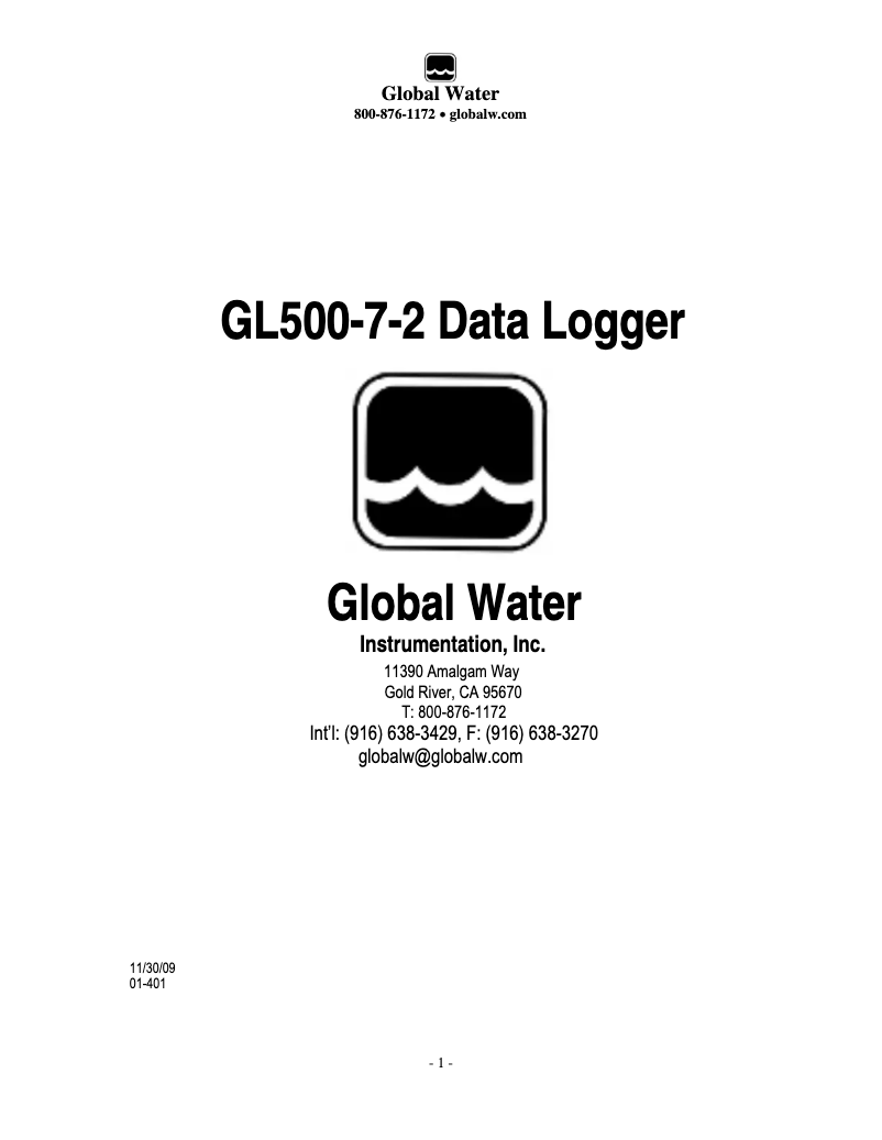 Image de la première page du manuel de l'appareil GL500