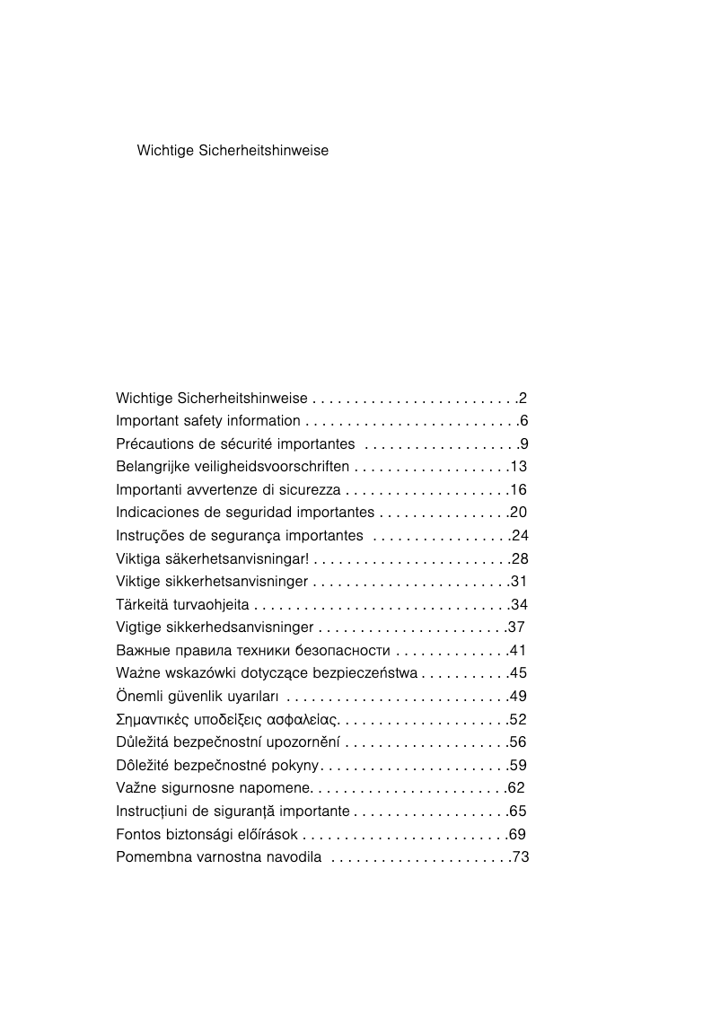 Page 1 de la notice Guide d'installation Siemens LE64130GB